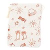 Christmas Theme Cotton Fabric Cloth Bag ABAG-H104-B15-3