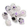 Transparent Crackle Glass Beads GLAA-D012-02E-2