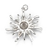 Brass Micro Pave Clear Cubic Zirconia Pendants X-ZIRC-P086-31P-2