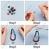 SUNNYCLUE 220Piece DIY Chakra Style Stretch Bracelet Making Kits DIY-SC0013-99-4