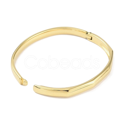 304 Stainless Steel Faceted Ring Hinged Bangles for Women BJEW-C071-16G-1