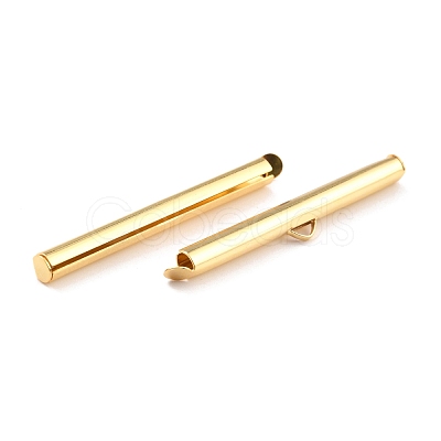 304 Stainless Steel Slide On End Clasp Tubes STAS-C044-08F-G-1