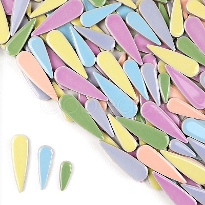 3 Styles Teardrop Shape Porcelain Mosaic Tiles PW-WGBCD43-32-1