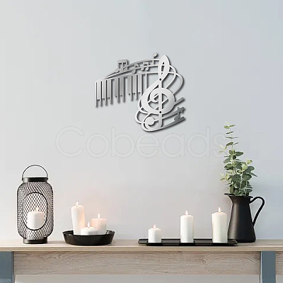 Musical Note Iron Wall Signs AJEW-WH0286-074-1