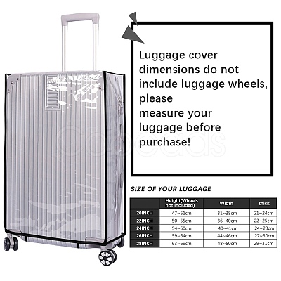 Transparent PVC Luggage Cover AJEW-WH20080-52C-1