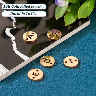 Real 14K Gold Plated Brass Connector Charms KK-TAC0017-04G-05-1