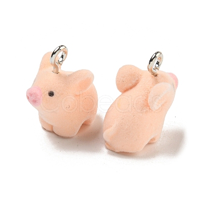 Flocky Acrylic Pendants FIND-A044-01I-1