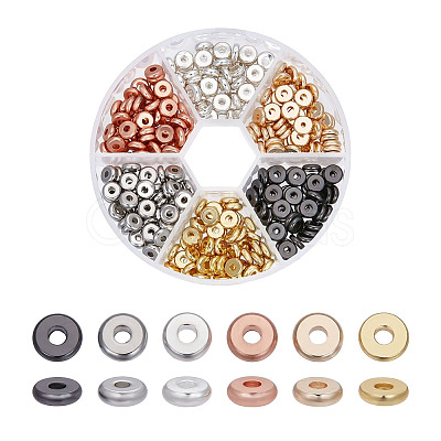 300Pcs 6 Style Brass Spacer Beads KK-PH0011-26-1