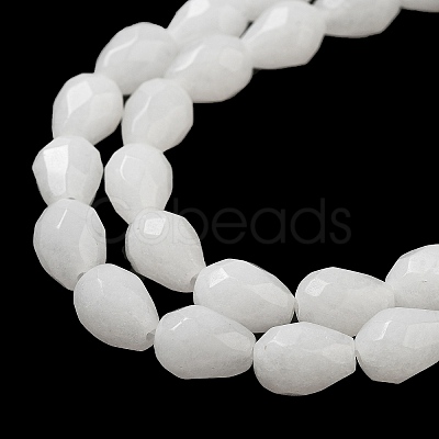 Natural White Jade Beads Strands G-P520-B14-01-1