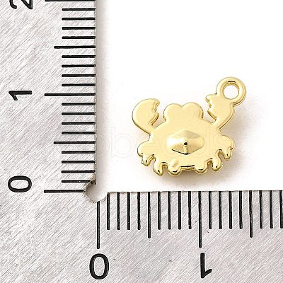 Alloy Rhinestone Pendants X-PALLOY-D330-02G-01B-1