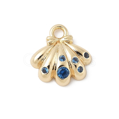 Brass Micro Pave Cubic Zirconia Charms KK-M326-20A-G-1