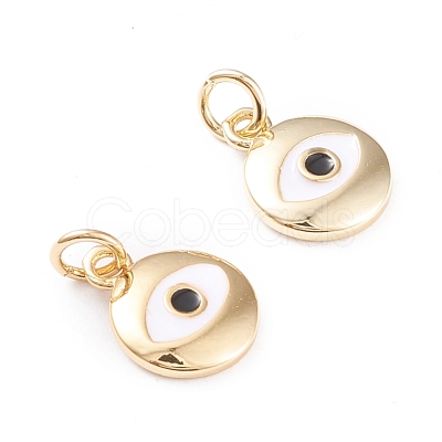 Brass Enamel Charms KK-F814-19G-1