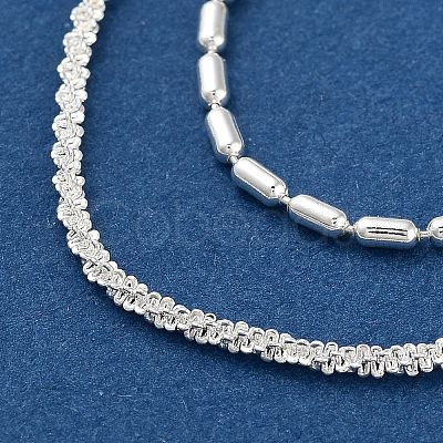Brass Multi-strand Necklaces for Women NJEW-Q344-03S-1