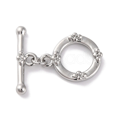 Brass Toggle Clasps KK-S403-22P-1