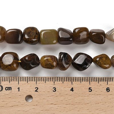 Natural Petrified Wood Beads Strands G-P497-01E-72-1