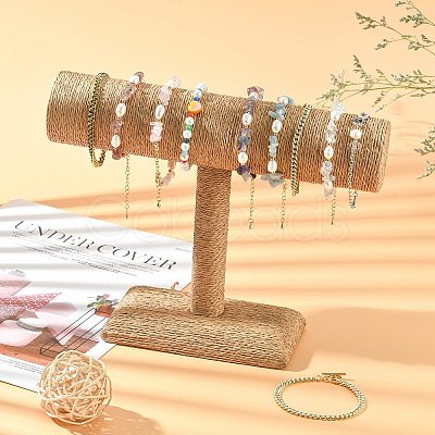 T Bar Straw Rope Bracelet/Bangle Display Stands BDIS-N019-03-1