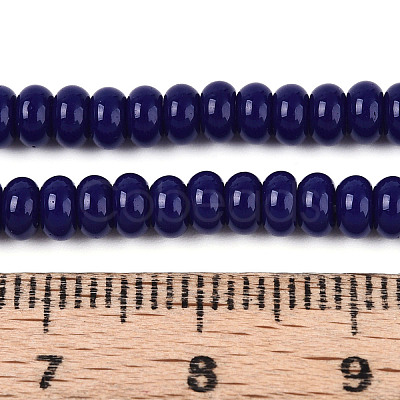 Opaque Solid Color Glass Beads Strands GLAA-ZX008-4mm-18P-1