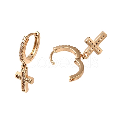 Brass Dangle Earrings EJEW-L271-14KCG-04-1