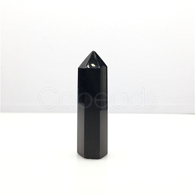 Point Tower Natural Obsidian Home Display Decoration PW23030658566-1