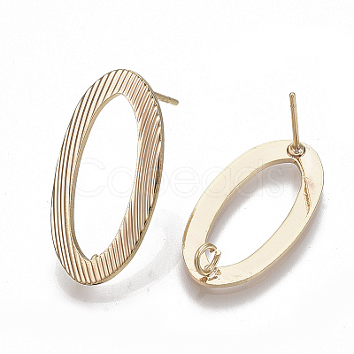 Brass Stud Earring Findings KK-S354-131-NF-1