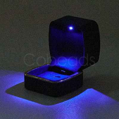 Square Plastic Jewelry Pendant Boxes OBOX-F005-02B-1