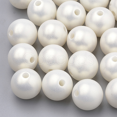 Spray Painted Style Acrylic Beads MACR-T010-10mm-1