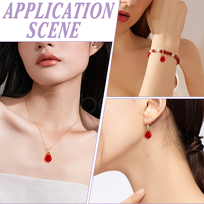 100Pcs Imitation Gemstone Acrylic Pendants PALLOY-AR00039-1