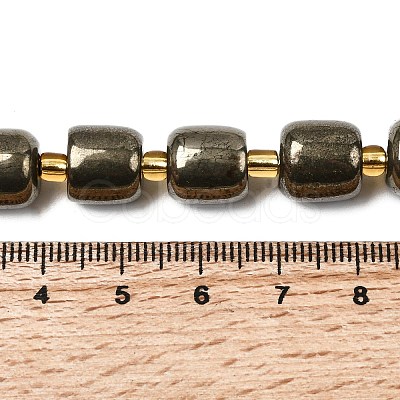 Natural Pyrite Beads Strands G-Z131-D01-03-1