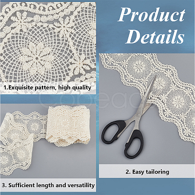 5 Yards Flat Cotton Lace Ribbon OCOR-GF0004-71A-01-1