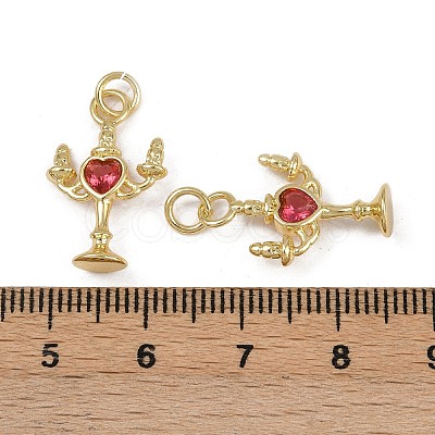 Brass Micro Pave Cubic Zirconia Pendants KK-Z120-02G-02-1