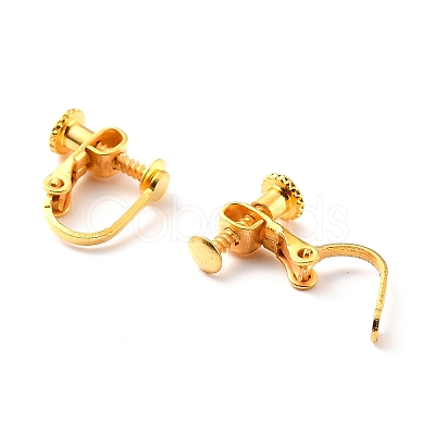Brass Screw On Clip-on Earring Findings LS-KK-L164-02G-1