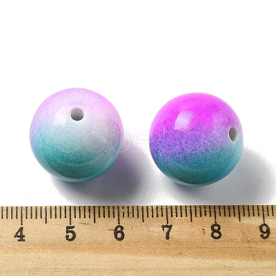 Baking Paint Opaque Acrylic Beads OACR-H049-02B-1