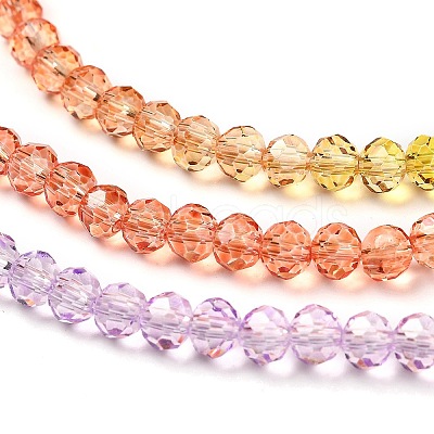 Transparent Painted Glass Beads Strands X1-DGLA-A034-T4mm-A12-1
