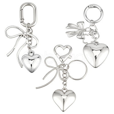 3Pcs 3 Styles Alloy Keychains KEYC-PH0002-36-1