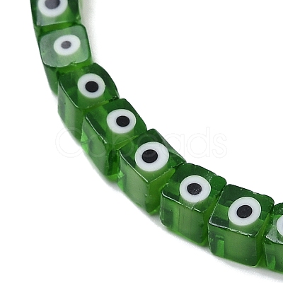 Handmade Evil Eye Lampwork Beads Strands LAMP-G166-16G-1