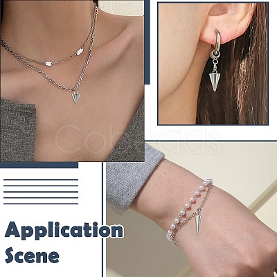 80Pcs 8 Styles Stainless Steel Pendants STAS-CJ0002-85-1