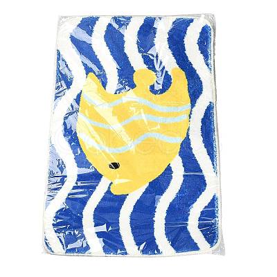 Flocking Fibre Tropical Fish Bath Mat AJEW-FZC0003-05B-1