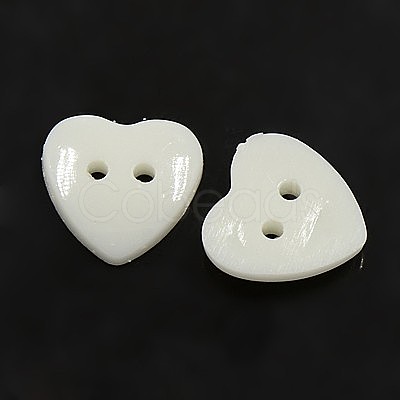 Acrylic Heart Buttons BUTT-E071-B-01-1