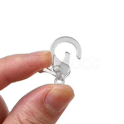 Transparent Plastic Lobster CLaw Clasps KY-H005-A04-1