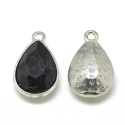 Alloy Glass Charms PALLOY-T028-7x10mm-02-1