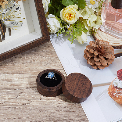 Round Wood Ring Storage Boxes AJEW-CL0005-46B-1