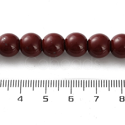 Spray Painted Synthetic Non-magnetic Hematite Beads Strands G-C248-F01-4mm-1