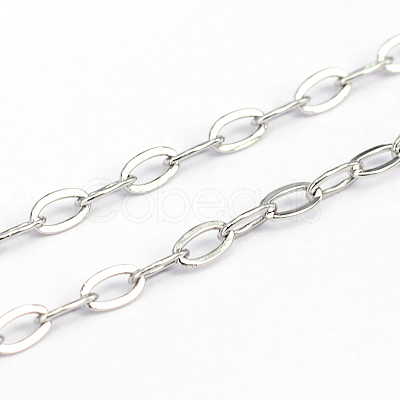 Tarnish Resistant 304 Stainless Steel Cable Chains CHS-O005-18A-1