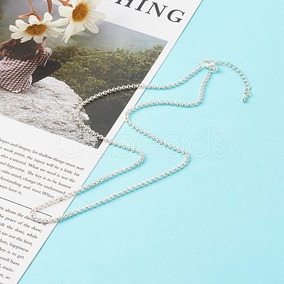 304 Stainless Steel Rolo Chain Necklaces NJEW-JN03543-1