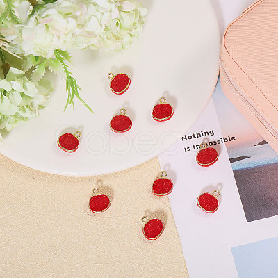 12Pcs Alloy Enamel Pendants FIND-CA0009-59-1