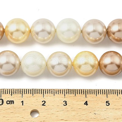 Round Shell Pearl Beads Strands BSHE-XCP0001-26A-1