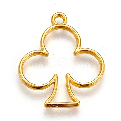 Zinc Alloy Open Back Bezel Pendants PALLOY-WH0038-03G-1