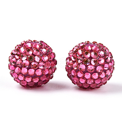 Transparent Resin Rhinestone Graduated Beads RESI-S314-18x20-06-1
