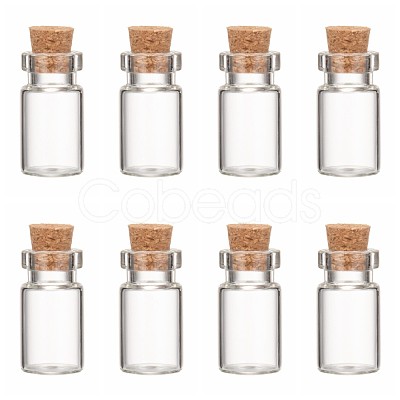 Glass Wishing Bottle Bead Containers CON-Q014-1