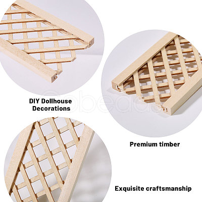 Wooden Fence and Courtyard Decoration DIY-WH0671-387A-1